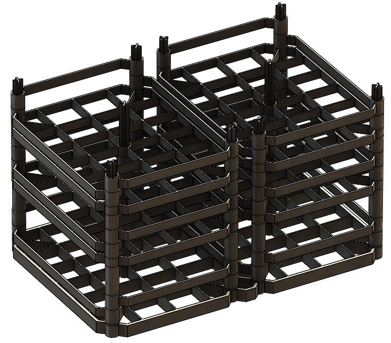 3D model of Teknovak nitriding furnace containers