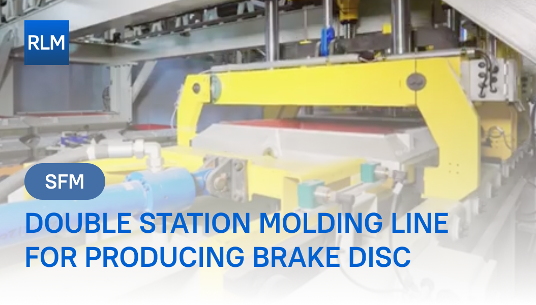 double station molding line  for producing brake disc