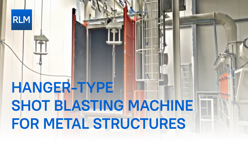 Hanger-type  shot blasting machine  for metal structures