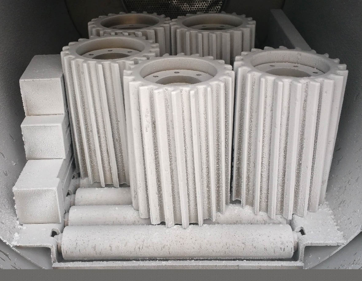 Parts treated in a cryogenic unit