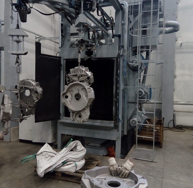 TMP plant started up STEM shot blasting machine for aluminum castings